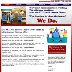 Web Design: MJ Vel Cleaning and Lawn Services