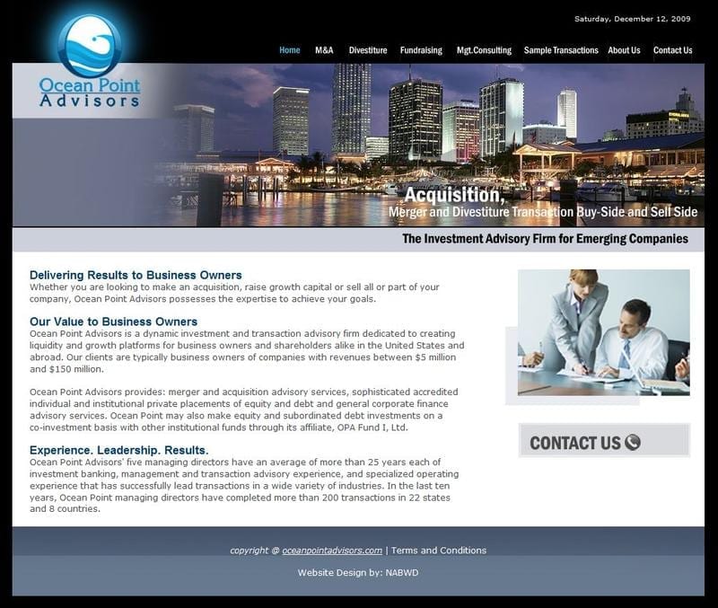 Web Design: Ocean Point Advisors