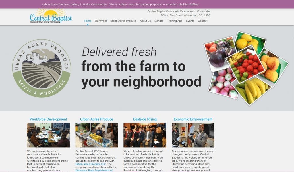 Non-Profit Web Design: Central Baptist CDC