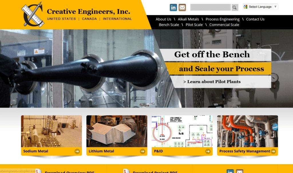 Web Design: Creative Engineers, Inc.