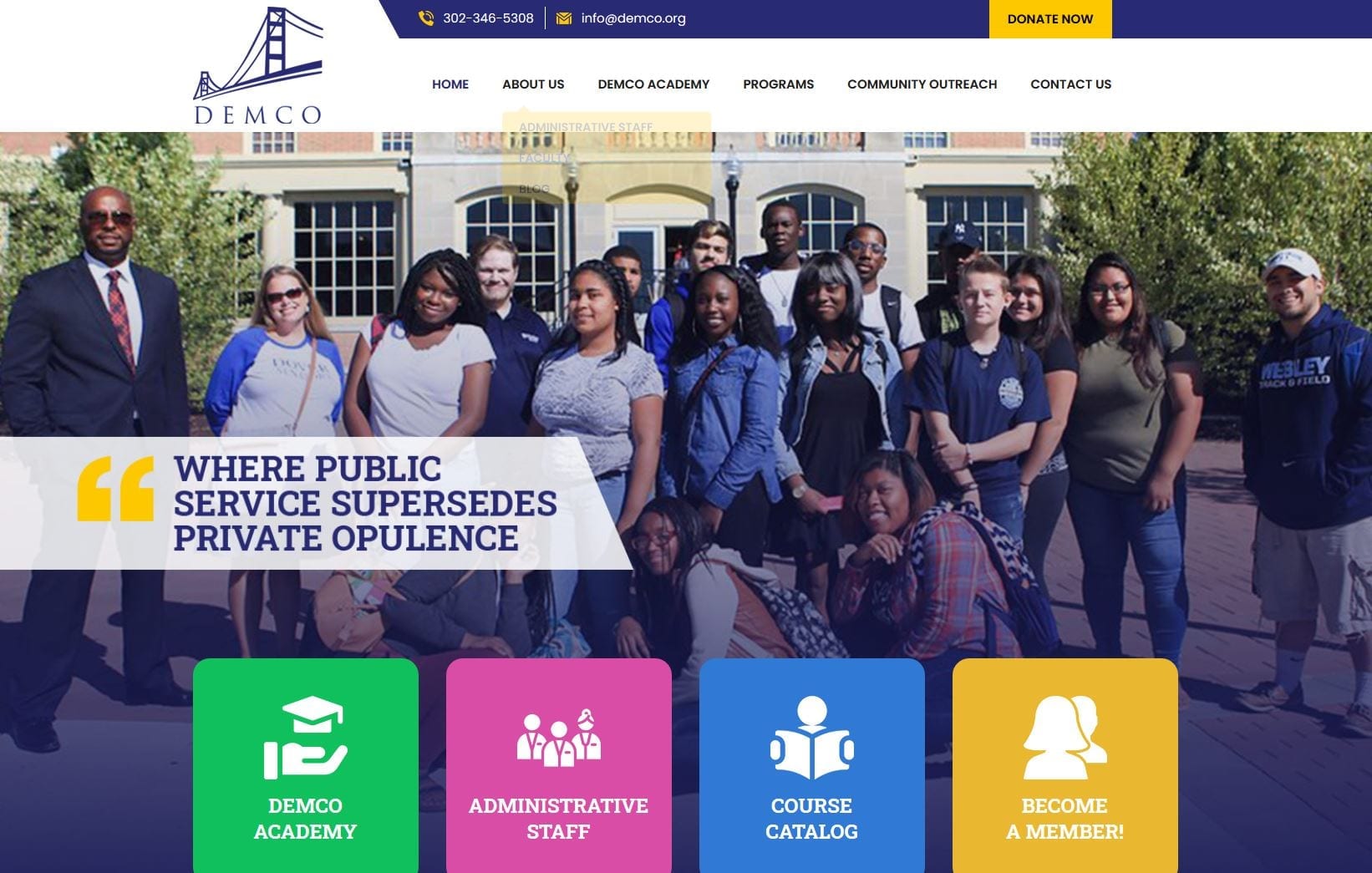 Non-Profit Web Design: Delaware Multicultural and Civic Organization (DEMCO, Inc.)