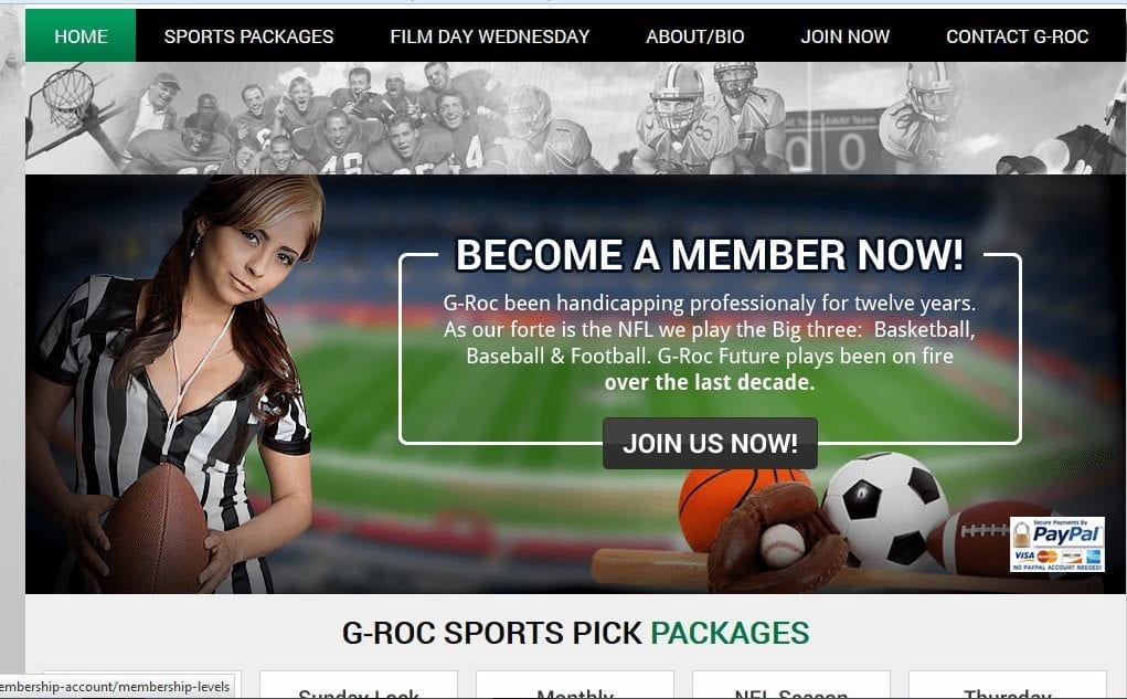 Web Design: G-Roc Sports