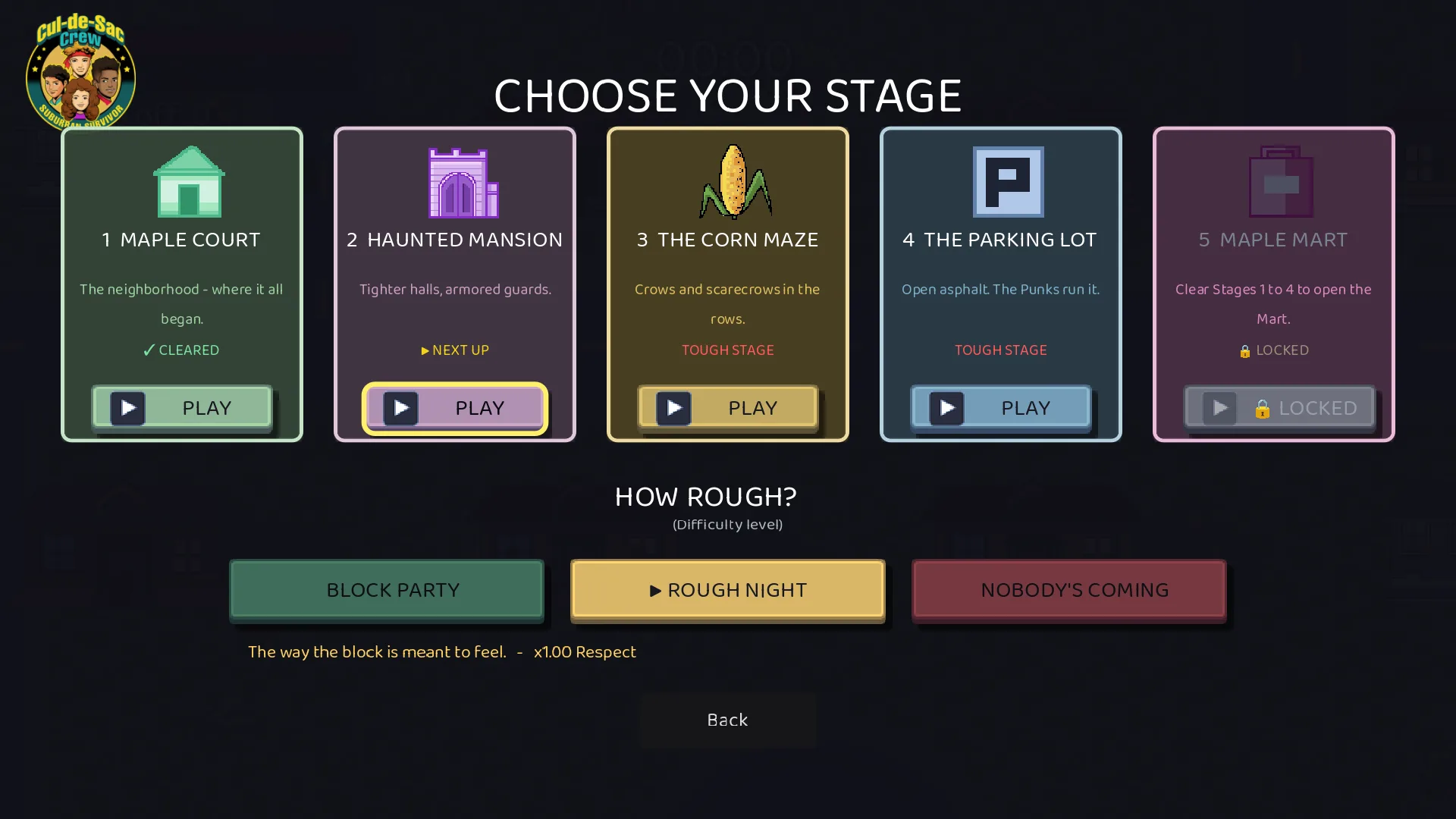 Stage select